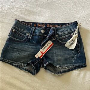 Rock Revival Women's Jean Shorts - Dark Blue